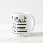 Golf grappige weersvoorspelling koffiemok (Voorkant rechts)