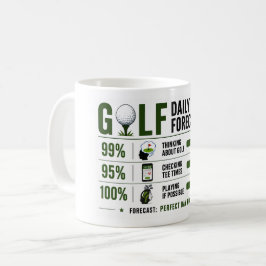 Golf grappige weersvoorspelling koffiemok