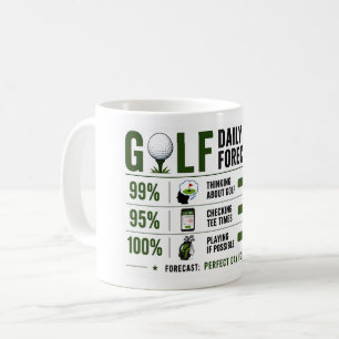 Golf grappige weersvoorspelling koffiemok