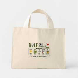 Golf grappige weersvoorspelling mini tote bag