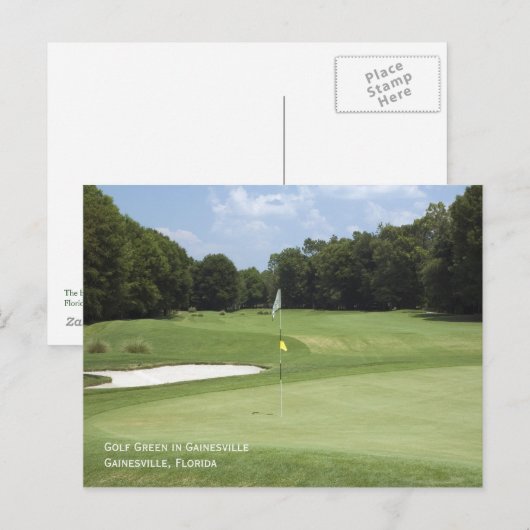 Golf Green Briefkaart (Voorkant / Achterkant)