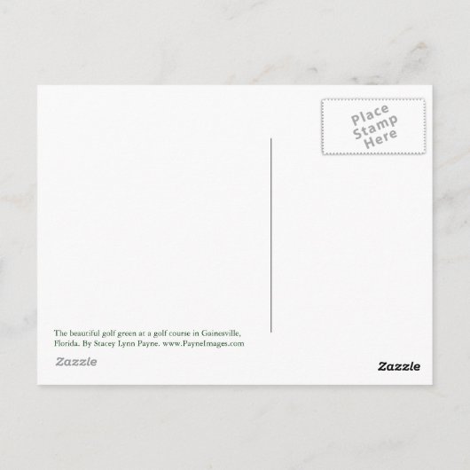 Golf Green Briefkaart (Achterkant)