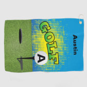Golf Green Design - Monogram Golfhanddoek (Horizontaal)