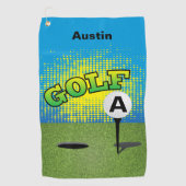 Golf Green Design - Monogram Golfhanddoek (Voorkant)