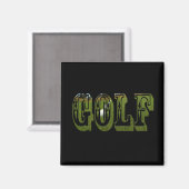 Golf Green Dimensional Word met ballen, Magneet (Voorkant / Achterkant)