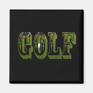 Golf Green Dimensional Word met ballen, Magneet