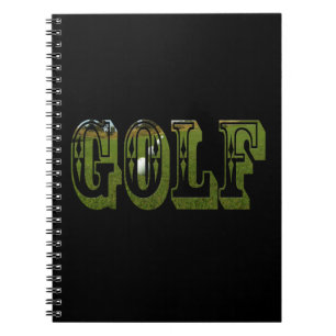 Golf Green Dimensional Word met ballen, Notitieboek