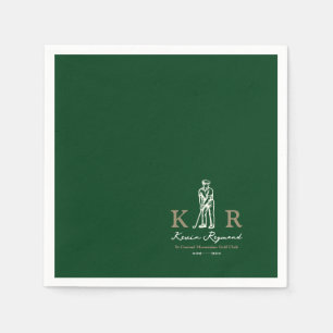 Golf Green Golfer Papier servet