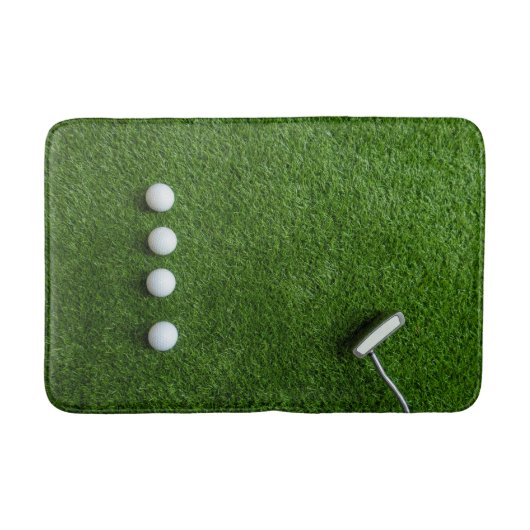 Golf Green gras met golfballen Badmat (Voorkant)