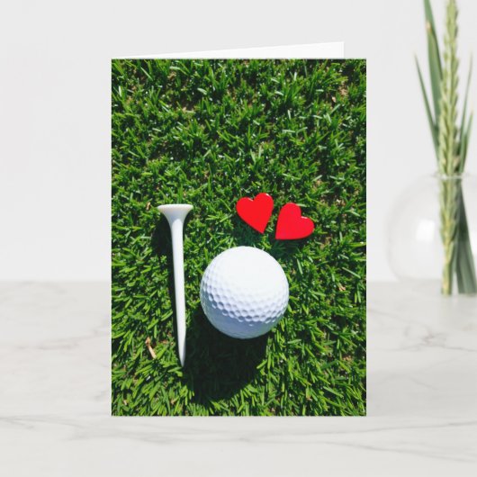 Golf Green Love Scene Card Kaart (Voorkant)
