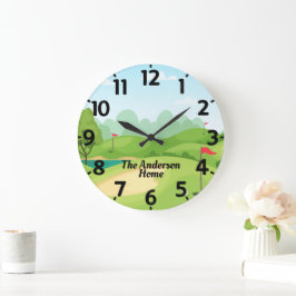 Golf Green met naam personalisatie Grote Klok
