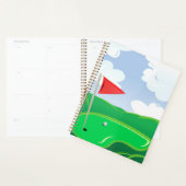 Golf Green met Rode Vlag en Bal Planner (Display)