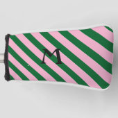 GOLF-Green Pink, Monogram Golf Putter Head Hoesje Golfheadcover (Voorkant)
