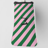 GOLF-Green Pink, Monogram Golf Putter Head Hoesje Golfheadcover (Draai 90)