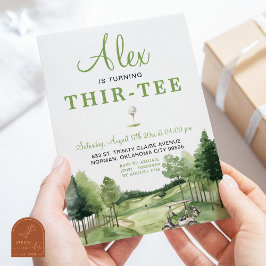 Golf Green Thir-Tee Volwassen Outdoor Verjaardag Kaart