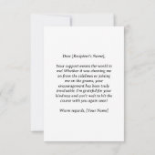 GOLF Greens Dankbaarheid: Fairway Dankjewel Kaart (Achterkant)