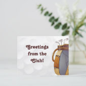 Golf Greetings Briefkaart (Staand voorkant)