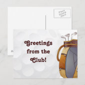 Golf Greetings Briefkaart (Voorkant / Achterkant)