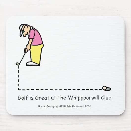 Golf Greetings mousepad Muismat (Voorkant)