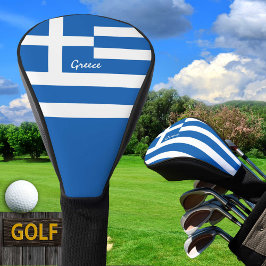 Golf Griekenland en Griekse vlag/Golf Clubs Hoesje Golfheadcover