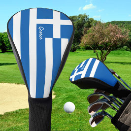Golf Griekenland en Griekse vlag/Golf Clubs Hoesje Golfheadcover