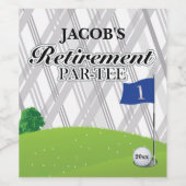 Golf, Grijs Plaid Pensioenfeest Wijn Etiket (Enkel label)