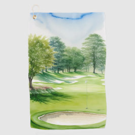 Golf groen handdoek