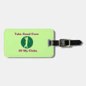 Golf Groen "Lichtgroen" Gepersonaliseerde Bagage L Bagagelabel (Voorkant horizontaal)