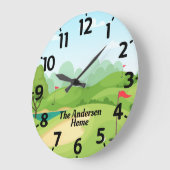 Golf Groen met naam gepersonaliseerd Grote Klok (Hoek)