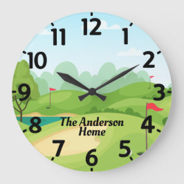 Golf Groen met naam gepersonaliseerd Grote Klok