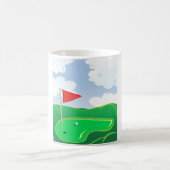 Golf Groen met Rode Vlag en Bal Koffiemok (Center)
