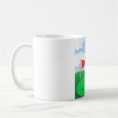 Golf Groen met Rode Vlag en Bal Koffiemok (Links)