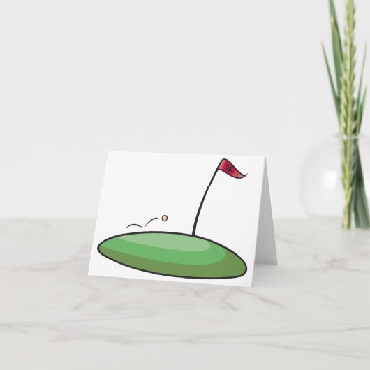 Golf Groen Notitiekaarten (Voorkant)