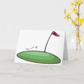 Golf Groen Putting Hole met Vlag 18 Kaart (Gele Bloem)