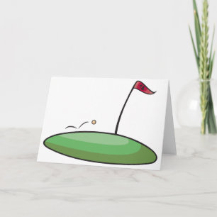 Golf Groen Putting Hole met Vlag 18 Kaart