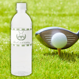 Golf Groen Thir-Tee 30e Outdoor Volwassene Verjaar Waterfles Etiket