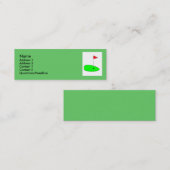 Golf groene kaart mini visitekaartje (Voorkant / Achterkant)