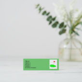 Golf groene kaart mini visitekaartje (Staand voorkant)