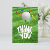 GOLF Groenen Dankbaarheid: Fairway Bedankkaart (Staand voorkant)