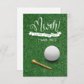 GOLF Groenen Dankbaarheid: Fairway Bedankkaart (Voorkant / Achterkant)