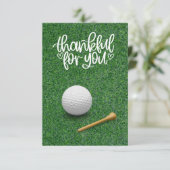 GOLF Groenen Dankbaarheid: Fairway Bedankkaart (Staand voorkant)