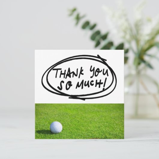 GOLF Groenen Dankbaarheid: Fairway Bedankkaart (Staand voorkant)