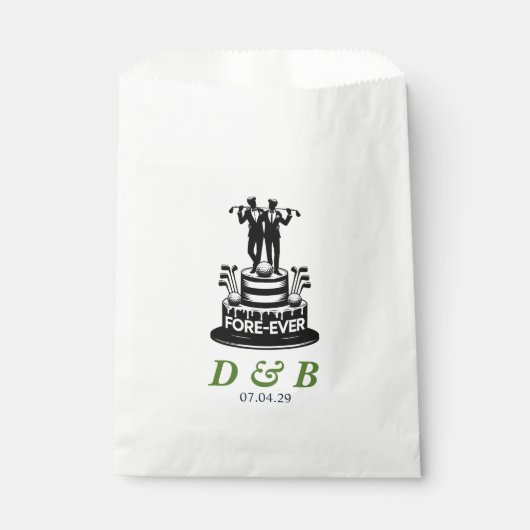 Golf Grooms Bruiloft Bedankzakje (Voorkant)