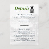 Golf Grooms Bruiloft Informatiekaartje (Voorkant)