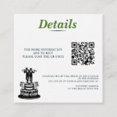 Golf Grooms Bruiloft QR Code Informatiekaartje (Voorkant)