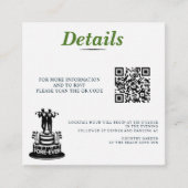 Golf Grooms Bruiloft QR Code Informatiekaartje (Voorkant)