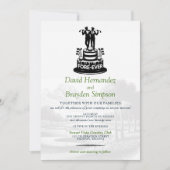 Golf Grooms Bruiloft uitnodiging (Voorkant)