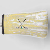 GOLF - Grunge, Worn, Faded, Blue White, Cool Golfheadcover (Voorkant)