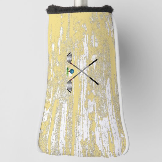 GOLF - Grunge, Worn, Faded, Blue White, Cool Golfheadcover (Draai 90)