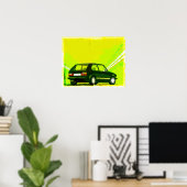 Golf GTi MkI Green Poster (Thuiskantoor)